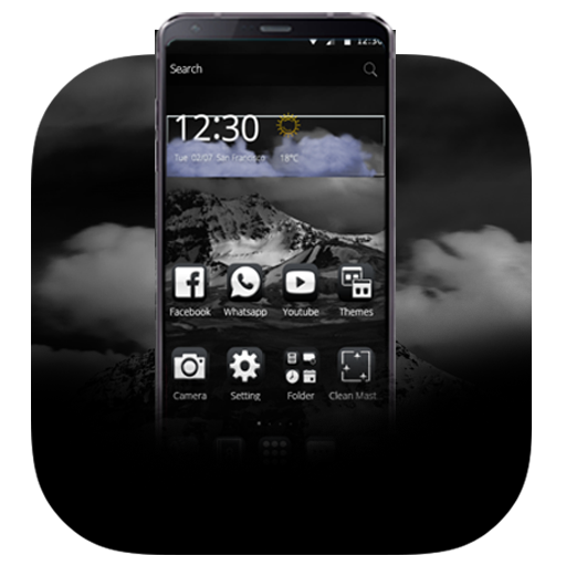 Mountain Black and White Wallpaper Theme