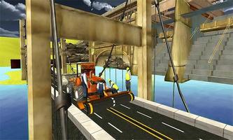 Mountain River Bridge Construction Road Builder ポスター