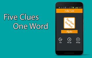 Word Finder - 5 Clues 1 Word poster