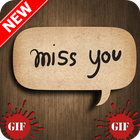 Miss You Gif أيقونة