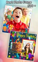 Happy Birthday Photo Frame Affiche