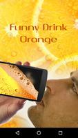 Funny Drink Orange Affiche