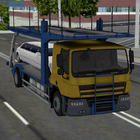 Cargo cars truck transporter icône