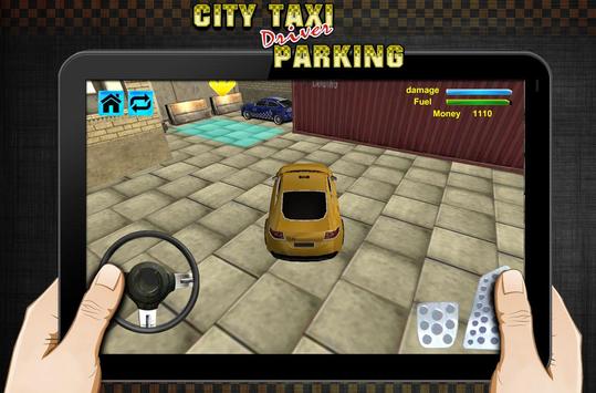 city taxi driver parking 3D banner