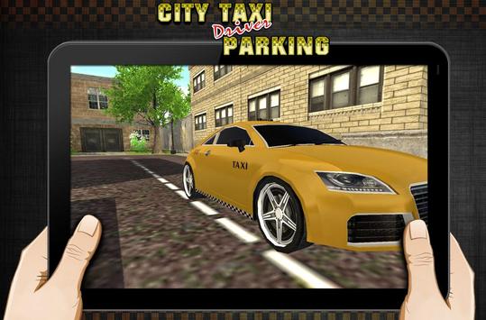 city taxi driver parking 3D banner