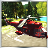 Simulateur de sauvetage en hélicoptère forestier icône