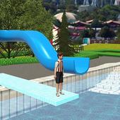 Waterglijbaan Actie - Water Pretpark Spel-icoon