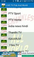 LIVE TV Pak And World Channels capture d'écran 1