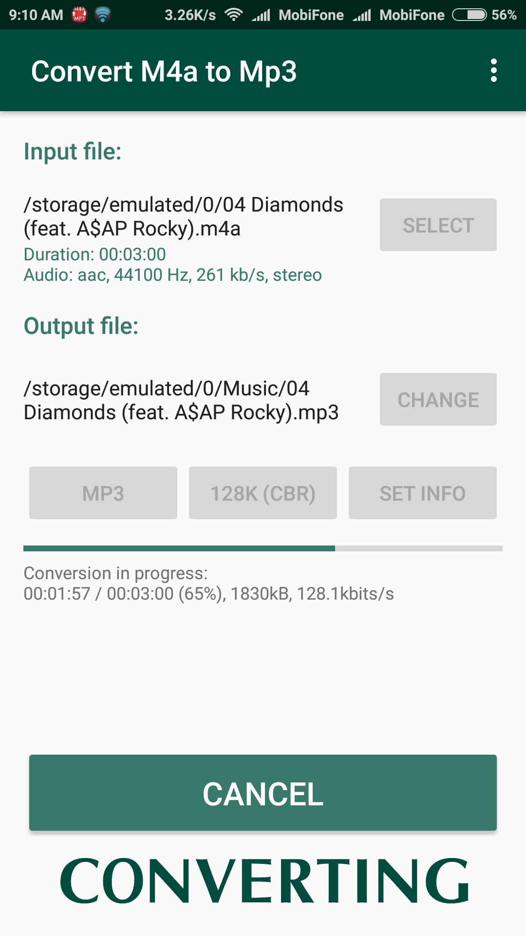 Convert m4a to mp3 for Android - APK Download