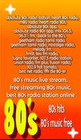 80s hits 80's music free - 80s radio poster