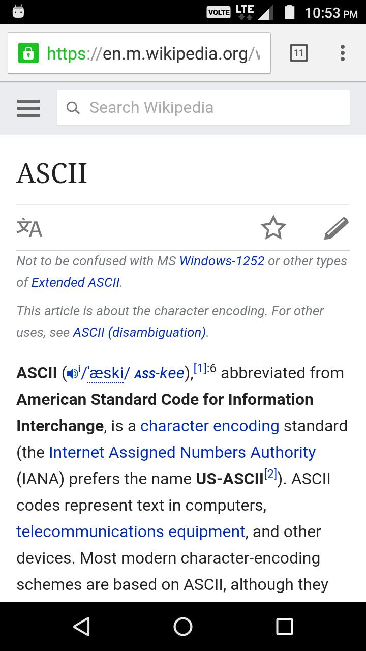 Für ascii ASCII