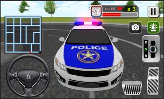 Crazy Police Car Driver 3D الملصق