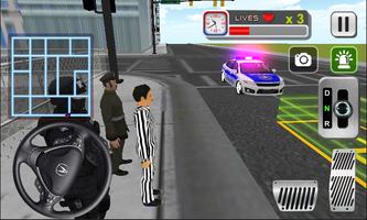 Crazy Police Car Driver 3D تصوير الشاشة 1