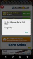 برنامه‌نما Unlimited Coins for Subway2016 عکس از صفحه