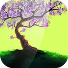 Woody Land : Parallax 3D tree Zeichen