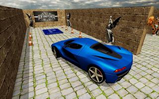 Car Racing In Maze Runner Affiche
