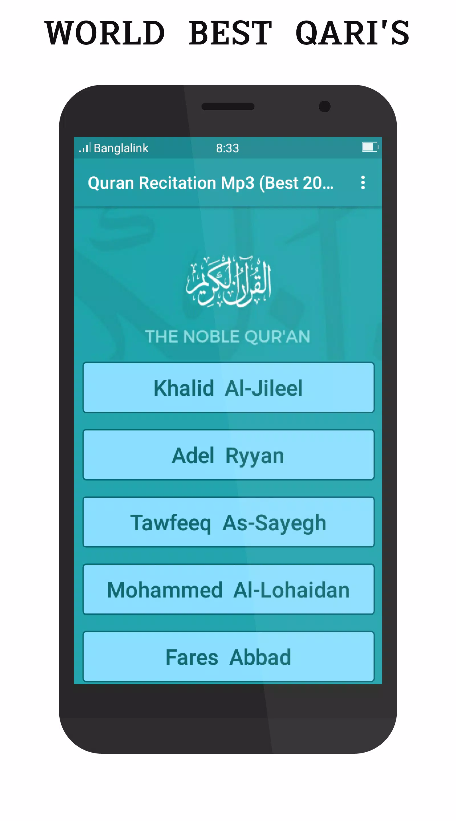 Quran Recitation Mp3 (Best 20 Reciters Voices) for Android - APK Download