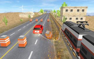 Chained Cars Vs.Train Car Stunts Racing 3D تصوير الشاشة 2