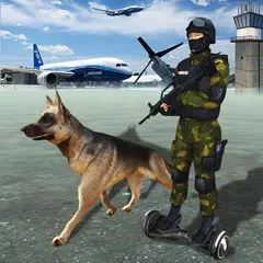Policía perseguidor perro persecución