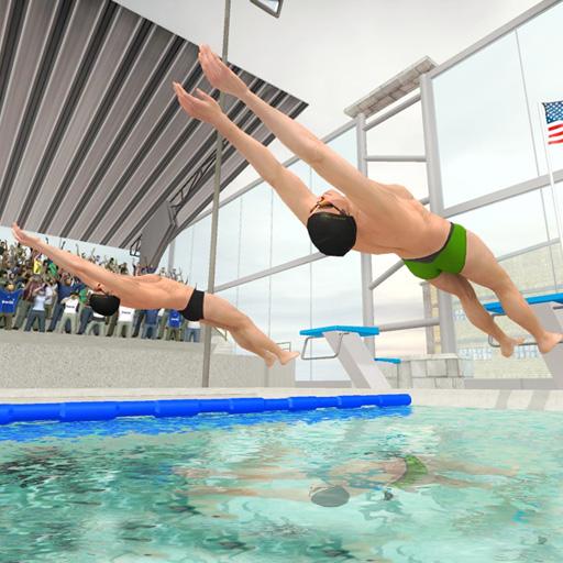 Pro Men's Swimming Race