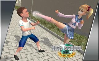 High School Security Anti-bully Girl Simulator capture d'écran 1