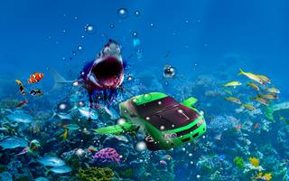 Underwater Shark Car Survival Simulaor 3D capture d'écran 1
