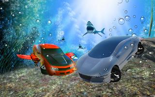 Underwater Shark Car Survival Simulaor 3D capture d'écran 2