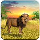 狮子 动物 打猎 战斗 家庭 游戏 图标