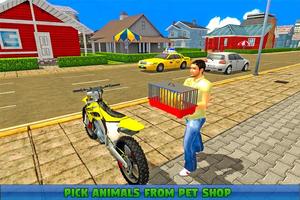 BIKE PET ANIMAL TRANSPORT 3D الملصق