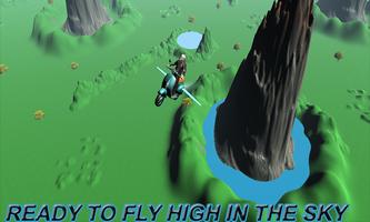 Flying Vespa 3D poster