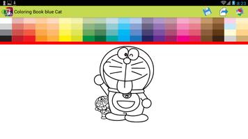 Coloring Book Blue Cat imagem de tela 3