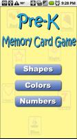 Pre-K Memory Game (free) Plakat