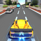 Fast speed car racing icon