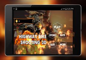 Highway Bike Shooting 3d Affiche