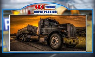 4X4 camion de parking Affiche