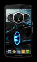 Zooper Black Car Dash Affiche