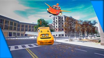 Futuristic Flying Car Simulator - Aim and Fire poster