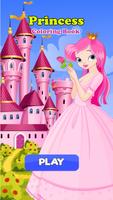 Princess Book Coloring Affiche