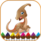 dinosaur coloring games icône