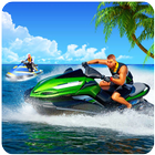 Jet boat racing 3D: water surfer driving game icône