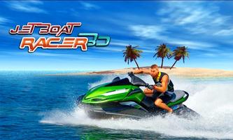 Jet boat racing 3D: water surfer driving game Affiche