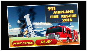 911 Airport Plane Fire Fighter plakat