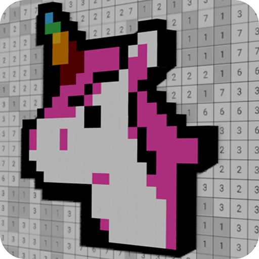 Voxel 3D Unicorn Color By Number-Sandbox Pixel Art