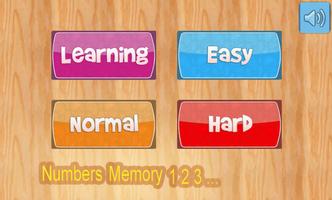 Numbers Memory Game Affiche