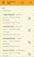 Numbers for sms verification Screenshot 1