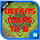 آیکون‌ Defense maps coc th 8 2017