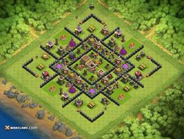 پوستر Defense maps coc th 8 2017