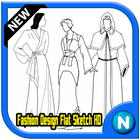Fashion Design Flat Sketch HD-icoon