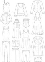 Fashion Design Flat Sketch HD Screenshot 1