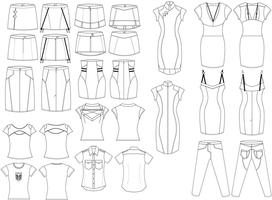 Fashion Design Flat Sketch HD Screenshot 2